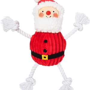 Pearhead The Real Santa Claus Dog Toy, Christmas Pet Toy, Perfect Holiday Stocking Stuffer Or Gift for Your Dog, Interactive Rope Tug Toy