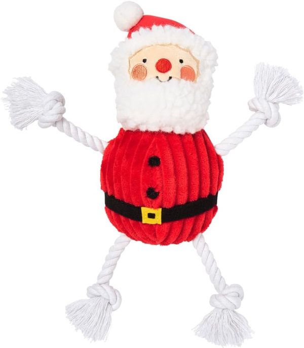 Pearhead The Real Santa Claus Dog Toy, Christmas Pet Toy, Perfect Holiday Stocking Stuffer Or Gift for Your Dog, Interactive Rope Tug Toy