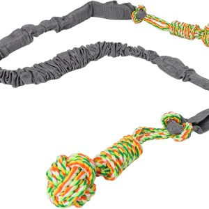 Pssopp Pet Hanging Rope Toy, Indoor Interactive Grinding Dog Tug Rope Toy Teeth (Grey)