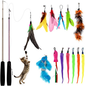 cat favorite toys with feather bell