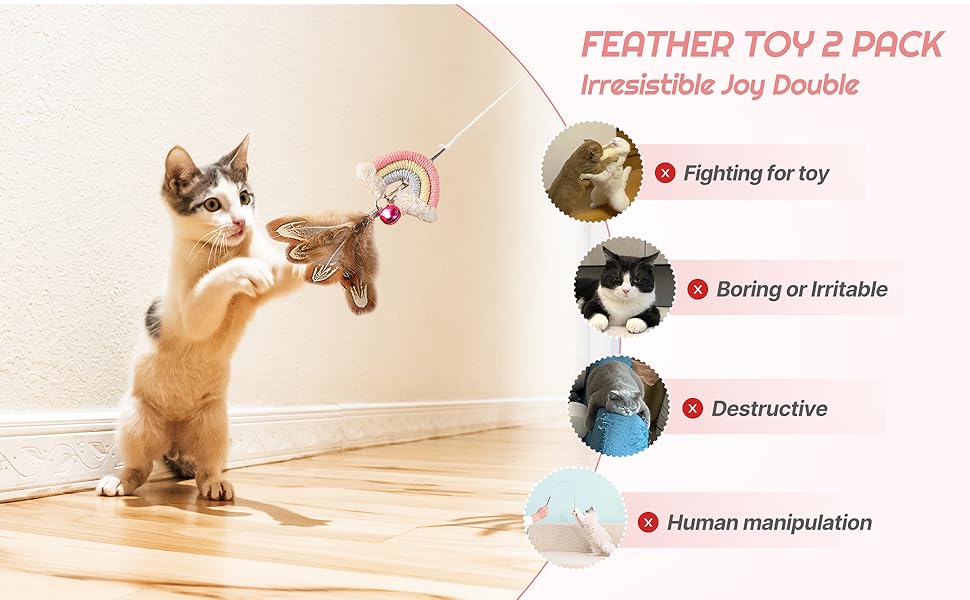 hanging cat feather toy