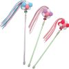 COLLBATH 3pcs Kitten Interactive Toys Cat Pom Toys Plush Toys Cat Exercise Cat Retractable Wand Interactive Kitten Toys Cat Toy Supplies Cat Teaser Wand Toys Teaser Stick Toys Cat Wand Toy