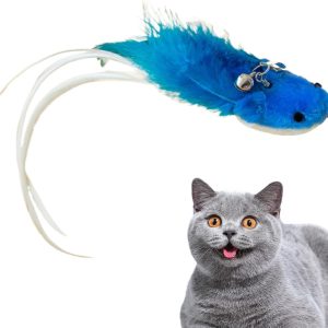 Cat Feather Toy Refills | Feather Refills Teaser Wand Replacement Head - Interactive Cat Toy with Feathers and Bells for Park, Outdoors, Home, Apartment