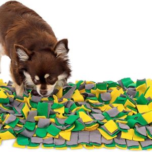 Snuffle mat dogs Pet activity mat Dog training pad (S) 50 x 34 cm yellow-green