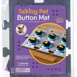 Hunger for Words Talking Pet Button Mat - 1 Piece Single Mat Holds Up to 6 Buttons, Talking Dog Button Mat, Talking Dog Button Storage, Pet Supplies, (Buttons Sold Separately)