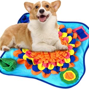 Dog Feeding Mats - Pet Activity Mat | Interactive Dog Feeding Mat, Dog Chew Toys Dog Puzzle Feeder, Pet Snuffle Mat Toy with High Durability, Colorful Dog Chew Toys for Small Medium Big Dogs Cats