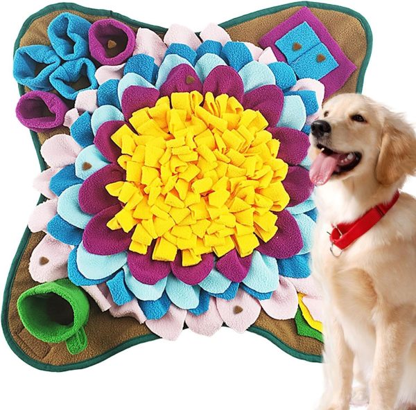 Pet Activity Mat - Slow Eating Mat | Interactive Feed Game, Enrichment Pet Foraging Mat, Cat Doggies Interactive Puzzle Toys For Smell Training, Dog Mental Stimulation To