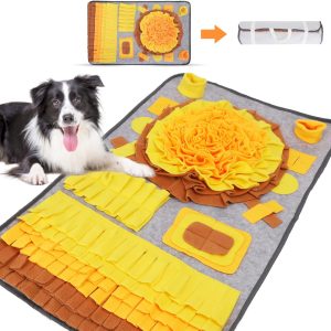 Nobleza Snuffle Mat for Dog Large Dog Snuffle Mat for Puppies Pet Sniffing Feeding Mat Interactive Dog Toy Dog Puzzle Toy Dog Foraging Mat Dog Brain Game for Boredom Encourages Natural Foraging Skills