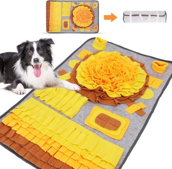 Nobleza Snuffle Mat for Dog Large Dog Snuffle Mat for Puppies Pet Sniffing Feeding Mat Interactive Dog Toy Dog Puzzle Toy Dog Foraging Mat Dog Brain Game for Boredom Encourages Natural Foraging Skills