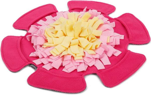 KUANDARYJ Fashion Pet Snuffle Mat, Dog Feeding Mat Small Dog Training Pad Pet Nose Work Blanket Non Slip Pet Activity Mat for Foraging Skill, Stress Release, Ideal for Dogs - 48 * 48cm Comfortable