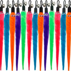 CATENESS Cat Worm Toy Refills Cat Wand Replacement Worms, 15 PCS Worms Cat Toy Refill, Cat Wand Attachments Worm for Cat Toys