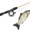 Cat Wand,Cat Teaser Wand, ABS+Cotton Material,Fish Design Fishing Rod Cat Toy for Cat Entertainment Cat Kitty Playing