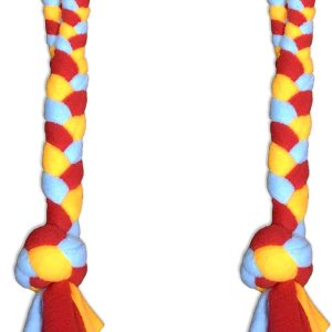 Dewonch Dog Fleece Rope Teaser Toy as Replacement to Chase and Tug (A-2PCS)