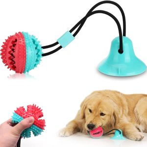 Dog Toys for Aggressive Chewers, Dog Interactive Boredom and Stimulating Tug of War Suction Cup Puzzle Toys Durable for Small Medium Large Breeds Toys for Boredom Pet Food Dispensing Features