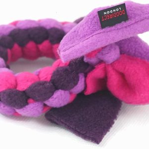 DogDirect London Dog Tug Toy Ring, Puppy, Dog Rope, Tugger, Dog Training, Soft, Hand Made (Small, Purple) RS2