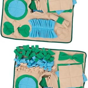 FRCOLOR 2 Pcs Dog Sniffing Pad Interactive Feeding Mat Pet Activity Mat Dog Training Food Mat Dog Puzzle Mat Dog Feeding Mats Snuffle Bowl Slow Feeding Mat Polar Fleece Plush Toy Chew