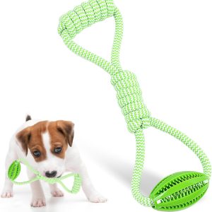 Feibety Dog Rope Toys for Large and Medium Aggressive Chewers,Tough Rope Chew Toy,Indestructible Natural Cotton Rope Tug of War Dog Toy Pull Rope Teeth Cleaning,Rope Tug & Treat Dog Toy