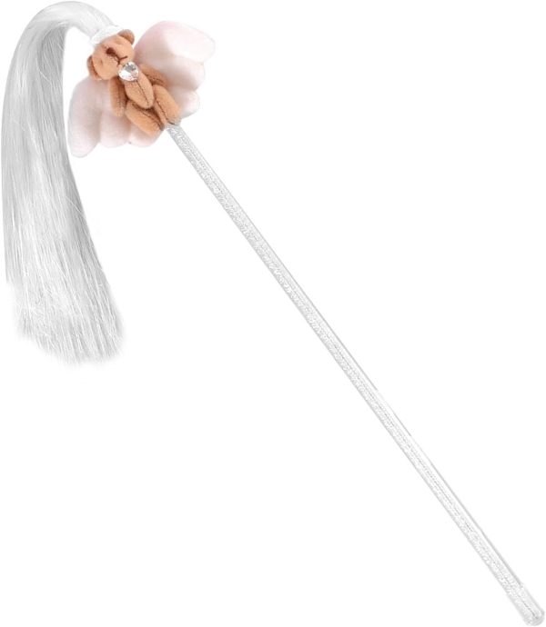 Generisch Cat Wand Cat Wand Toy for House Cats, Exercise Wand for Pets, Cute, Quiet Pet Toys, Interactive Cat Toy with Wand and Tassel for All Breed Sizes