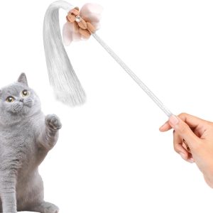 Generisch Cat Wand Toy for House Cats, Tassel Cat Wand | Exercise Wand for Pets, Cute | PetToys Cat Wands Cat Toy Wand with Tassel for Playing with Kittens