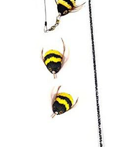 Go Cat Da Bee Teaser Wand And TWO Extra Bee Attachments From The Maker Of Da Bird and Cat Catcher - Value Pack