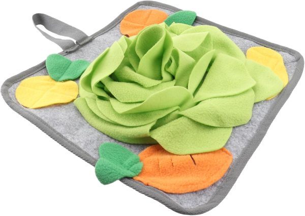 INOOMP 3 Pcs Rabbit Sniffing Pad Snuffle Mats for Dogs Dog Foraging Mat Snuffle Mat for Nose Work Feeding Mat Dog Mat Rabbit Foraging Mat Pet Activity Mat Buuny Blanket Chew Polar Fleece