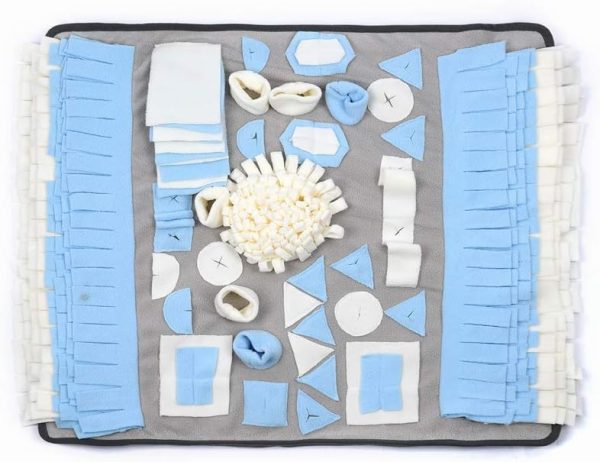 KUANDARYJ Fashion Dog Snuffle Mat Large Dog Training Pad Pet Nose Work Blanket Non Slip Pet Activity Mat for Foraging Skill, Stress Release Comfortable