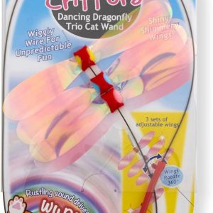 Necoichi Crinkly Critters Dancing Dragonfly Trio Wire Cat Wand No.1 Selling Cat Toy in Japan