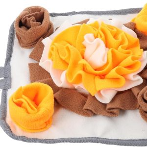 POPETPOP Pet Sniffing Pad Guinea Pig Mat Rabbit Toy Pet Activity Mat Small Pet Snuffle Pad Mat for Dogs Foraging Mat for Rabbit Snuffle Mat Little Pet Mat Pet Foraging Mat Toys Polar Fleece