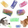 Petnice 12 Pcs Cat Colorful Springs Toys, Cat Creative Toys for Kittens, BPA Free Durable Heavy Plastic Interactive Toys to Kill Time and Keep Fit for Swatting, Biting, Hunting Kitten Toys