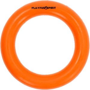 PlayfulSpirit Durable Rubber Ring Dog Toy, Chew Toy for Puppies and Dogs, size L