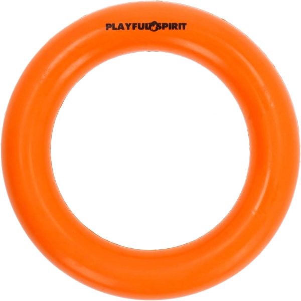 PlayfulSpirit Durable Rubber Ring Dog Toy, Chew Toy for Puppies and Dogs, size L