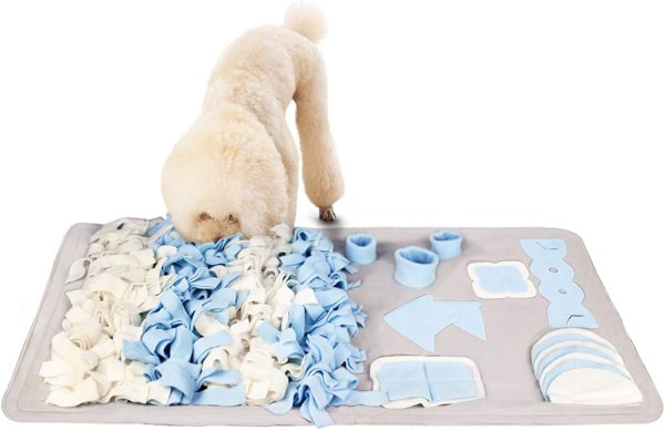 STELLAIRE CHERN Snuffle Mat For Small Large Dogs Nosework Feeding Mat (23.6" X 39.4") Easy To Fill And Machine Washable Training Mats Pet Activity/Toy/Play Mat, Great For Stress Release - M