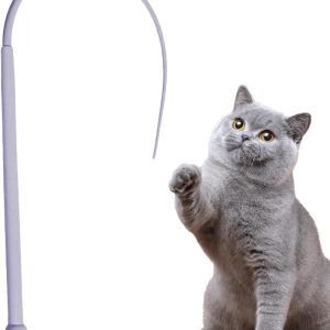 Silicone Tail Teaser Toy - Interactive Cat Teaser Silicone Wand,Tail-Shaped Pet Exercise Toy for Outdoors, Home, Park, Garden