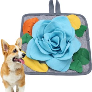 Snuffle Mat for Dogs,Dog Feeding Mat,Food Sniffing Feeding Mat,Puppy Slow Feeding Training Mat,Washable Interactive Dog Toy,Encourages Natural Foraging Skills for Puppy Small Dogs Pets (Blue)