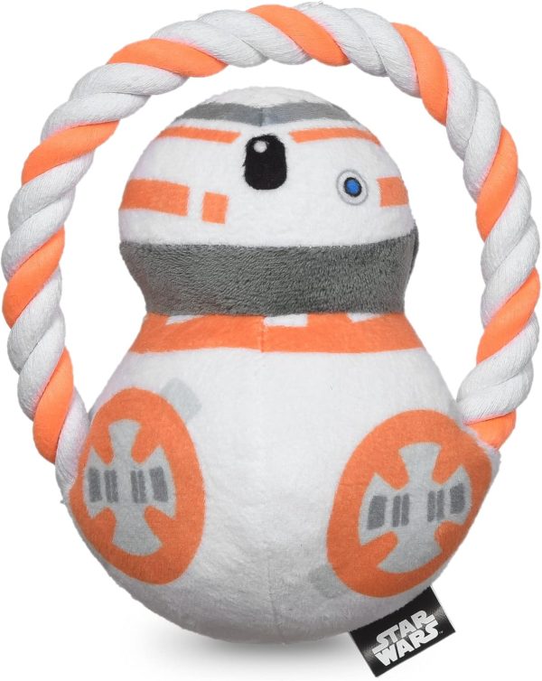 Star Wars for Pets BB8 Rope Ring with Plush Head Dog Toy | BB8 Chew Toy for Dogs | STAR WARS Dog Toys, Dog Tug Toys, Tug of War Dog Chew Toys | Gifts for Star Wars Fans, 8 Inch (FF19196)