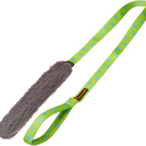 Tug-E-Nuff Durable Dog Tug Toy Chaser with Extra Long Handle | Ideal for Interactive Dog Training and Dogs of all Ages | Made of Faux Fur and Comes in 4 Colours | 47 x 11 inches in Size