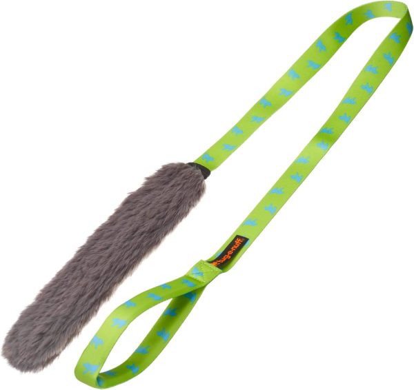 Tug-E-Nuff Durable Dog Tug Toy Chaser with Extra Long Handle | Ideal for Interactive Dog Training and Dogs of all Ages | Made of Faux Fur and Comes in 4 Colours | 47 x 11 inches in Size