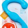 WEST PAW Zogoflex Bumi Dog Tug Toy – S-Shaped, Lightweight Chew Toys for Fetch, Play, Pet Exercise – Tug of War Soft Flinging Squishy Chewy Toy for Dogs – Latex-Free, (Aqua Blue, Large)