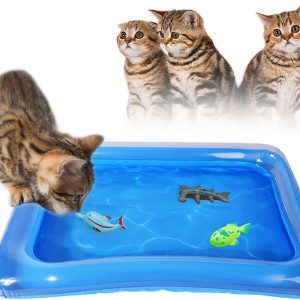 Water Sensory Mat, 2024 New Pet Water Sensory Play Mat for Cats, Cat Water Pad Fish Toy, Thickened Water Sensor Play Mat, Cooling Mat for Cats, Interactive Cat Toy, Cat Water Play Mat for Indoor Cats