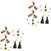 Yardwe 12 Pcs Component cat mice toy cat toy wand replacements replacement head Toy insect substitute appendix fishing rod cat stick plastic cat wand toy kitten cat toy hanging
